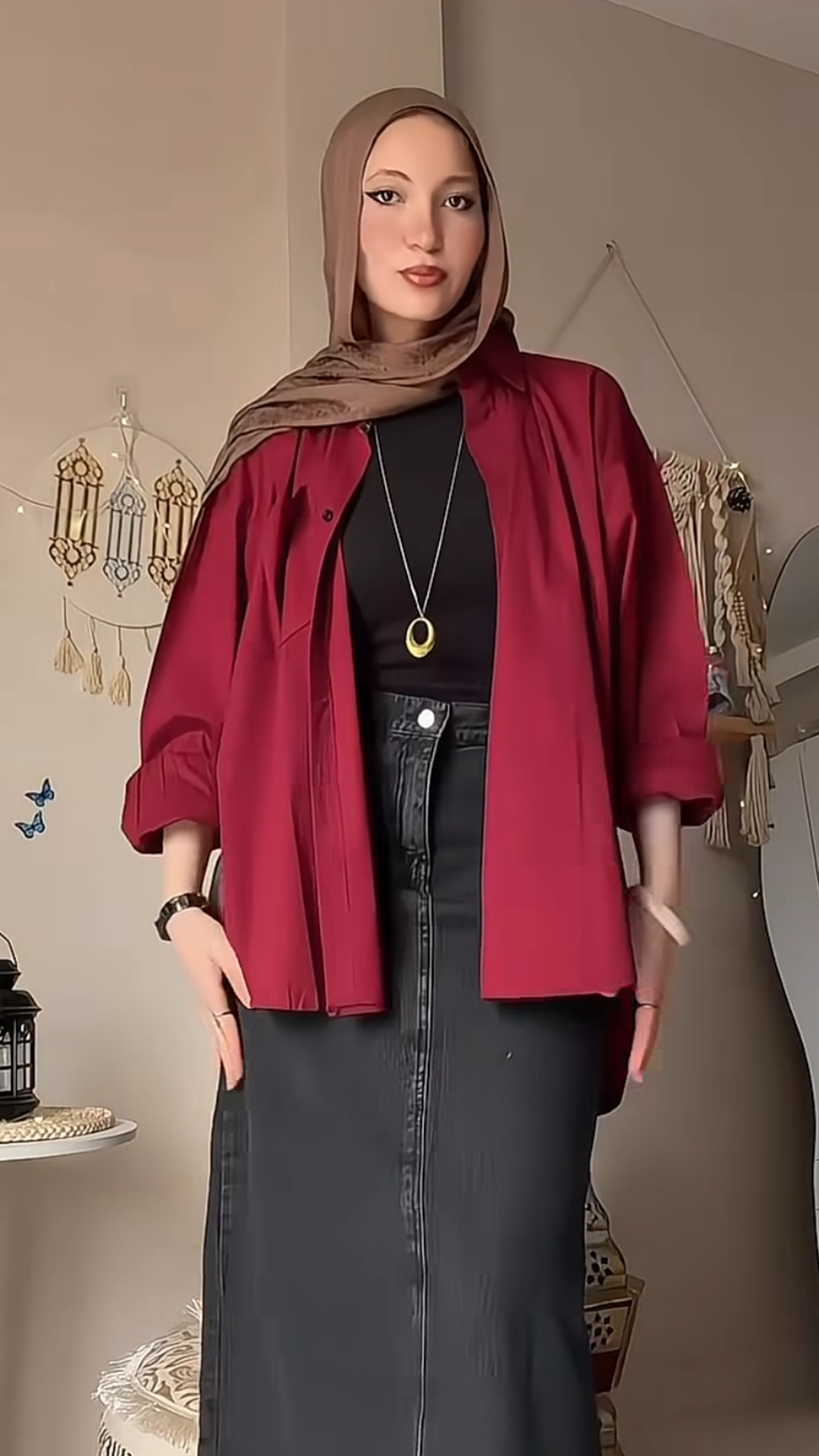 شميز بوبلين اوفر سايز