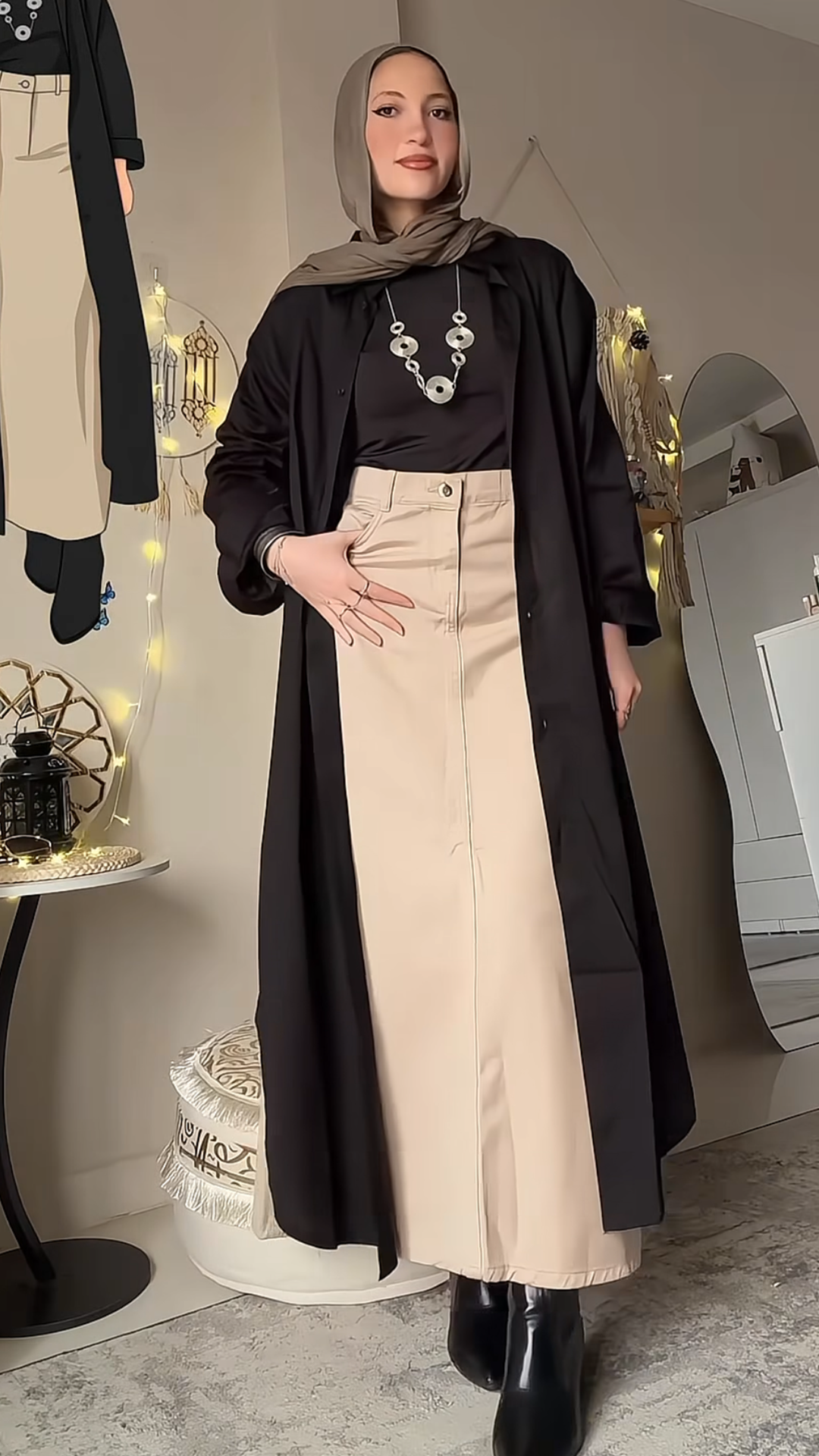 شميز بوبلين طويل