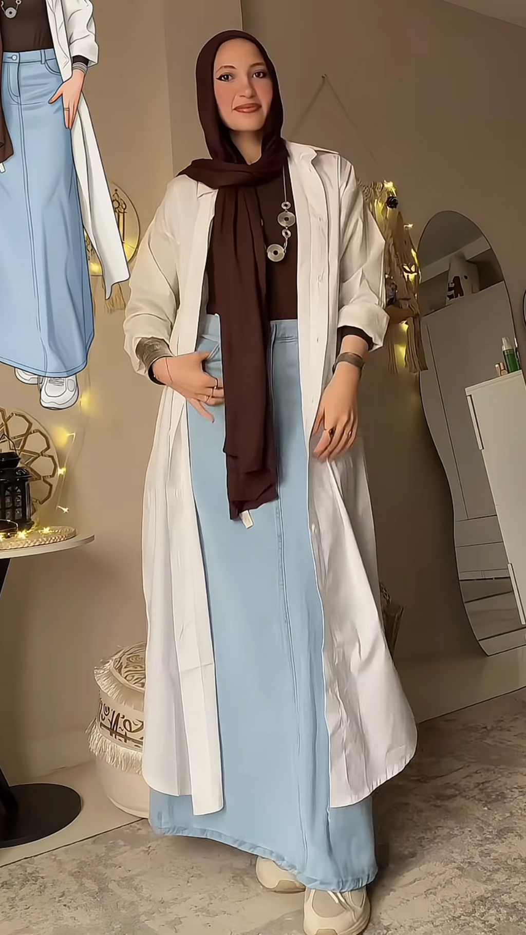 شميز بوبلين طويل