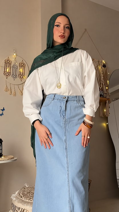 شميز بوبلين اوفر سايز